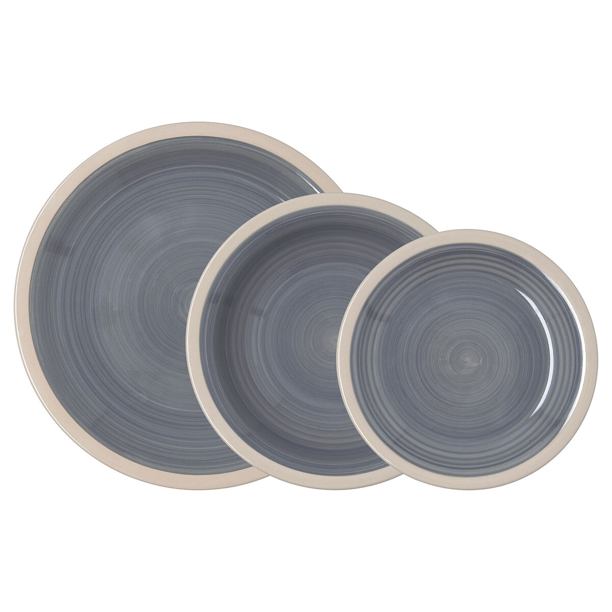 Tableware Quid Baltic Grey Ceramic 18 Pieces