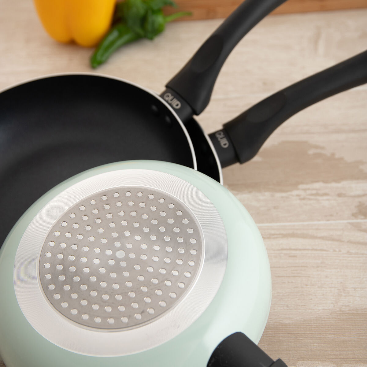 Set of pans Quid Tropic Green Metal 3 Pieces