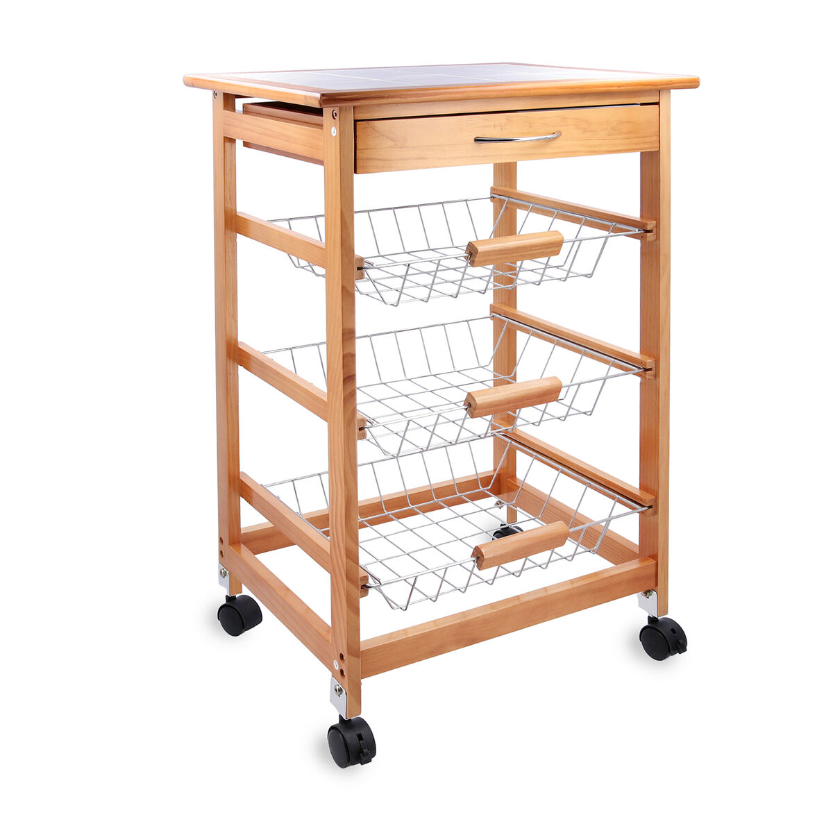 Multi-purpose Cart Quid Garbo Brown Wood 47 x 37 x 76 cm