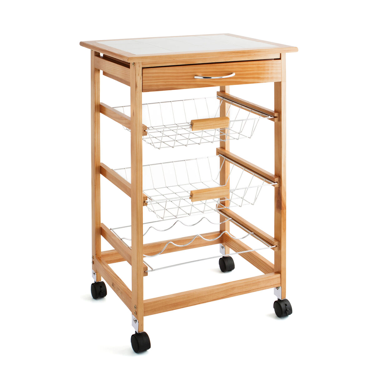 Multi-purpose Cart Quid Garbo Brown Wood 47 x 37 x 76 cm
