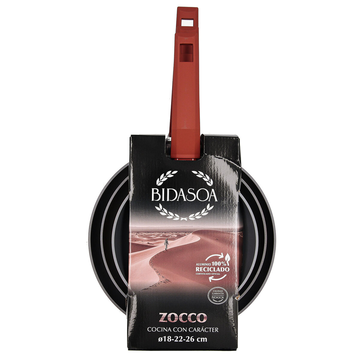 Set of pans Bidasoa Zocco Grey Terracotta Metal 3 Pieces