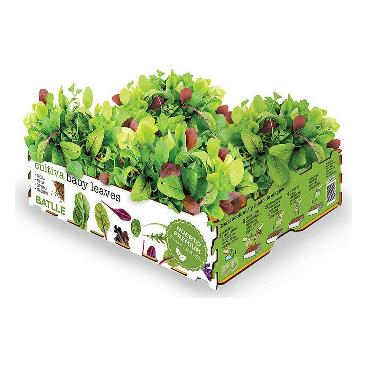 Cultivation Set Batlle Baby Leaves Salads 40 x 29 x 10,5 cm 2,6 Kg Cultivation Set Batlle Baby Leaves Salads 40 x 29 x 10,5 cm 2,6 Kg