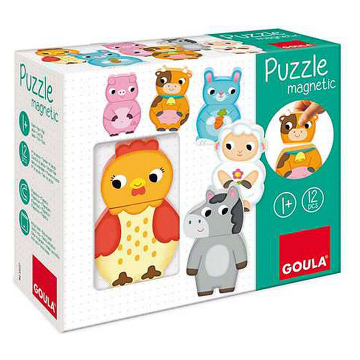 Personalisable Wooden Puzzle Goula Goula 455245 (12 pcs) Personalisable Wooden Puzzle Goula Goula 455245 (12 pcs)
