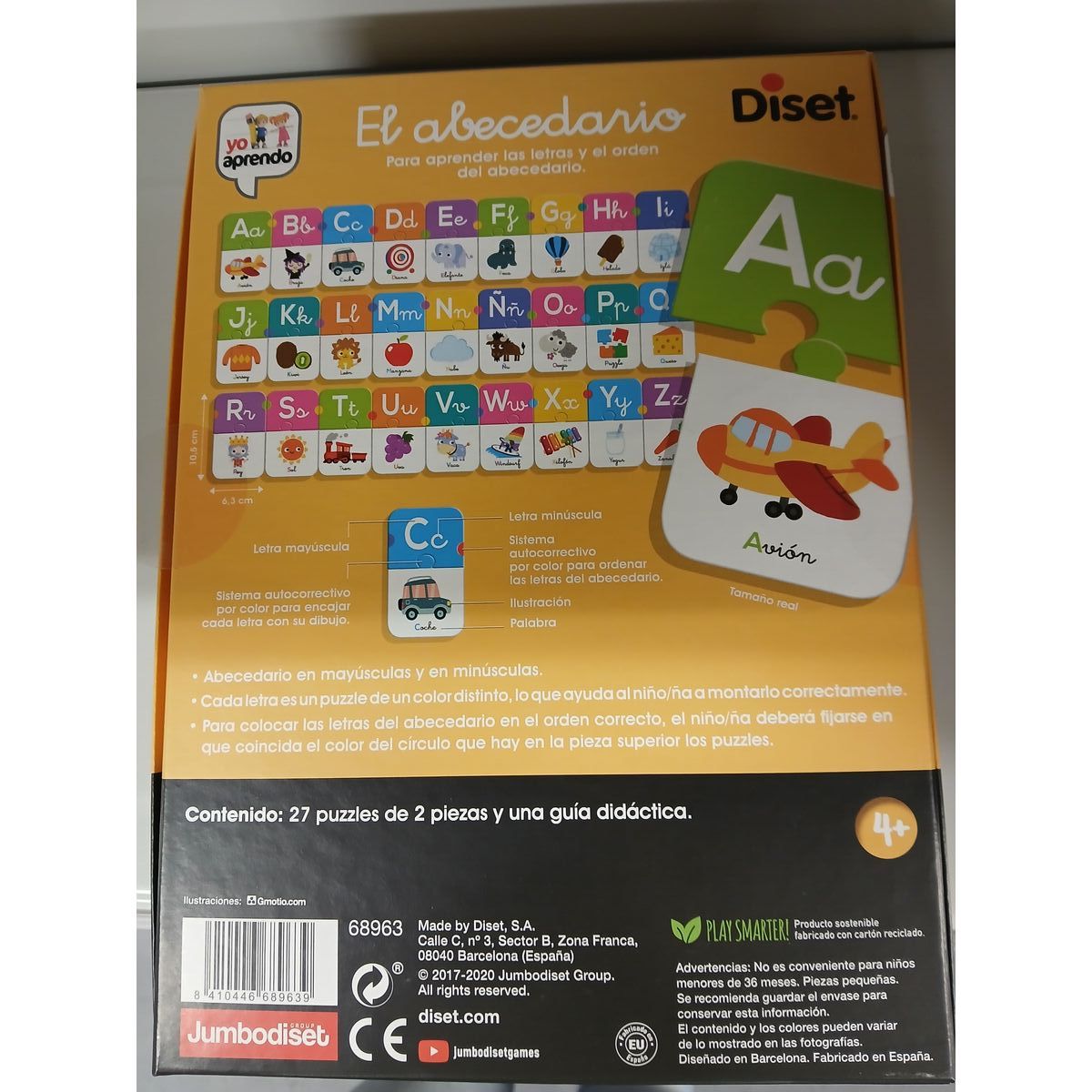 Educational Game Diset El Abecedario 54 Pieces