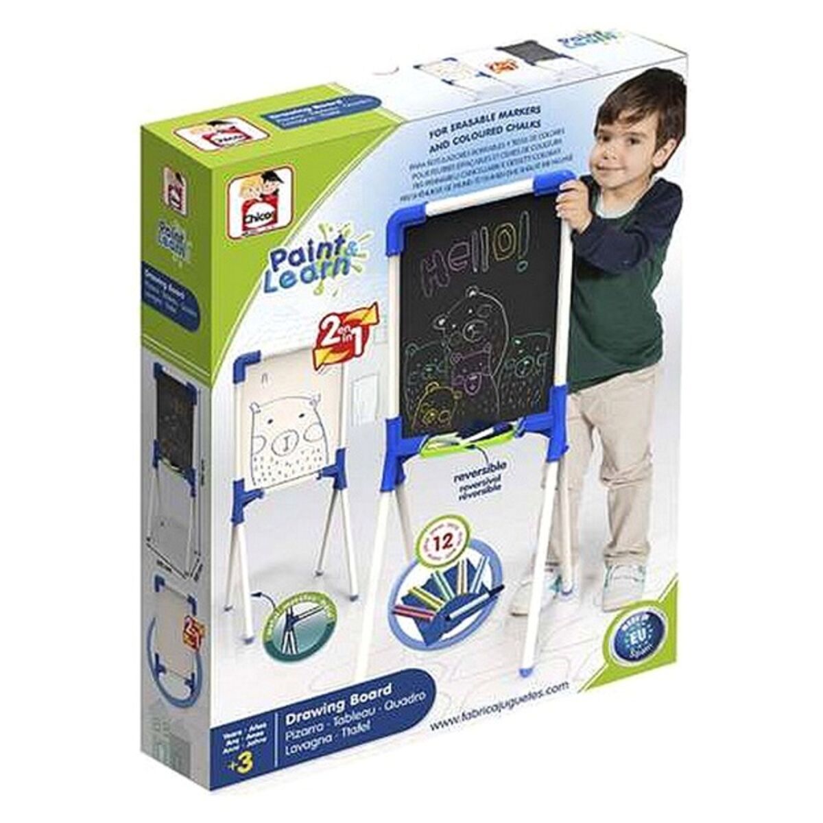2 in 1 Board Chicos Paint & Learn (37 x 32 x 85 cm) 2 in 1 Board Chicos Paint & Learn (37 x 32 x 85 cm)