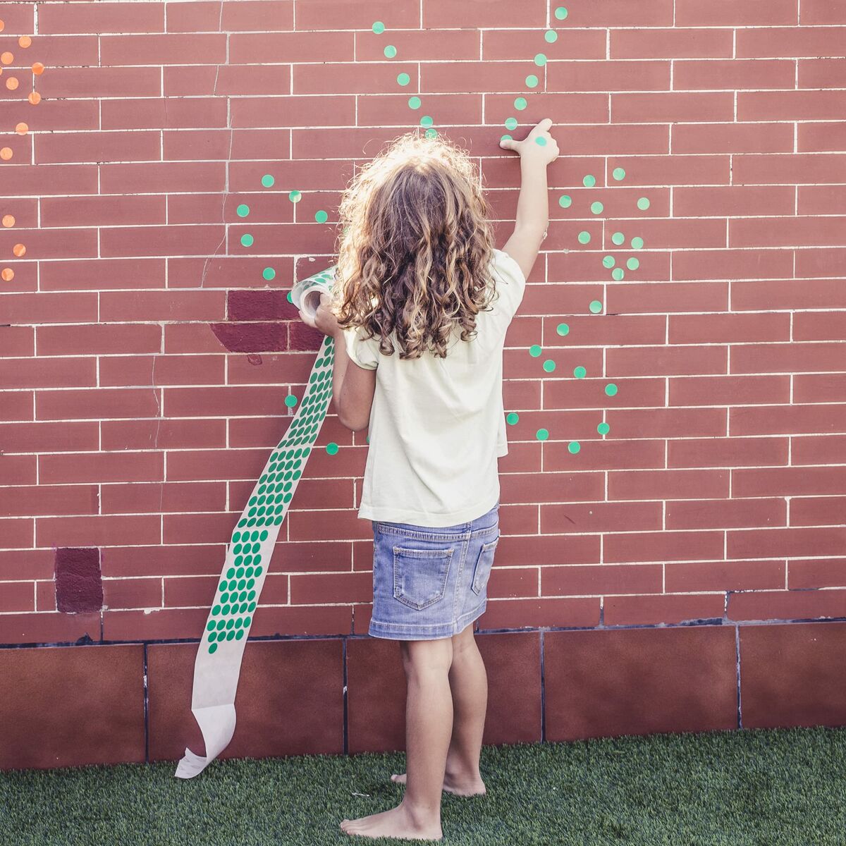 Stickers Apli Yellow Circular