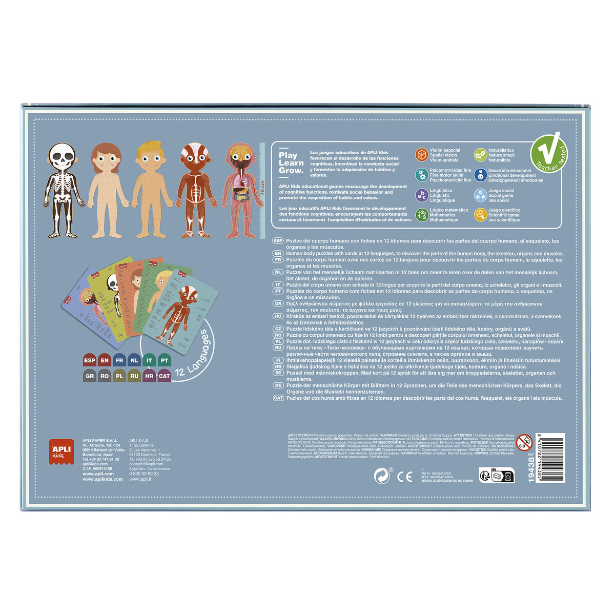 Puzzle Apli 19438 35 x 75 x 24 cm Human body 240 Pieces