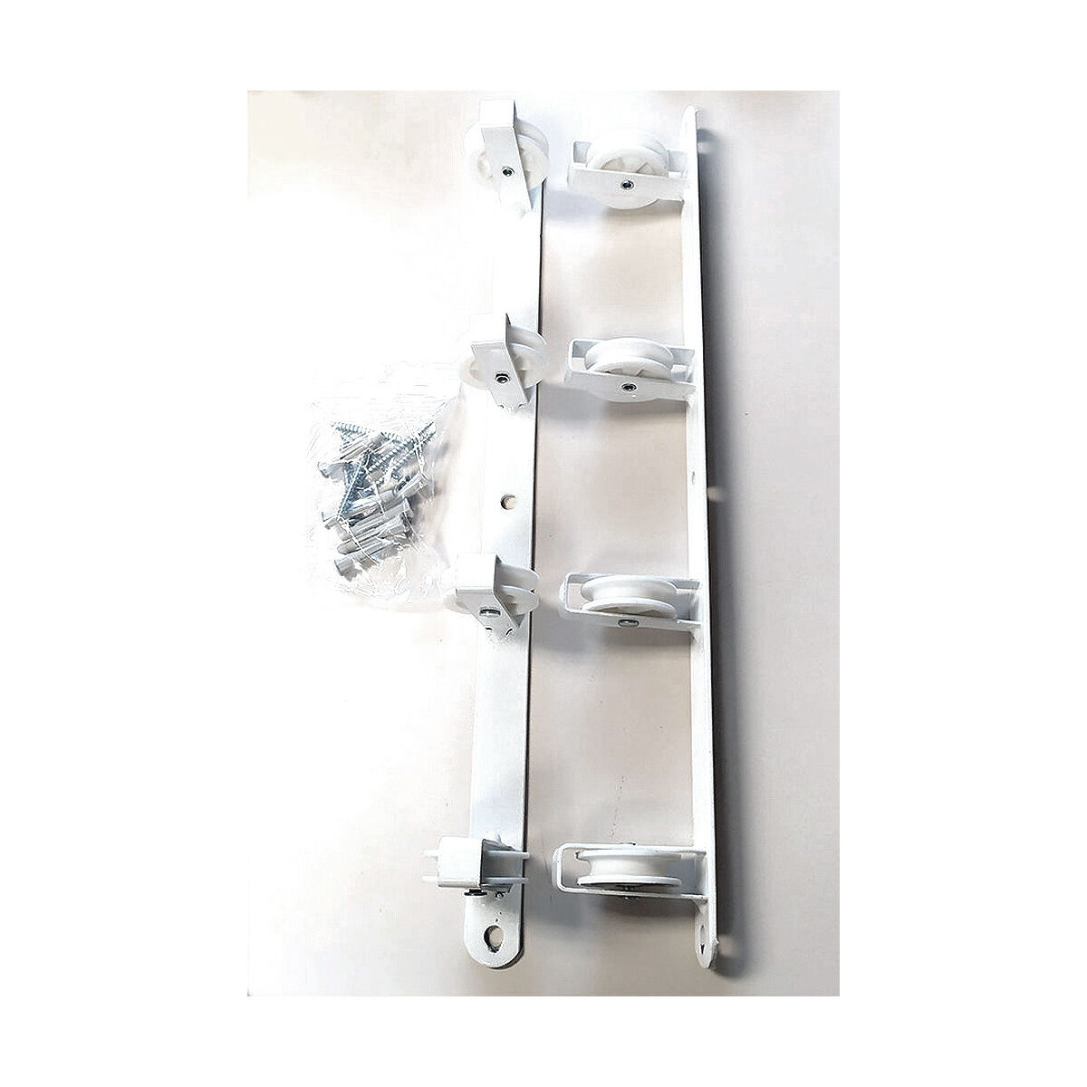 Clothes Line TarrÃ©s Basic 4 Pulleys White Wall Iron Epoxi 47 x 5 x 5 cm