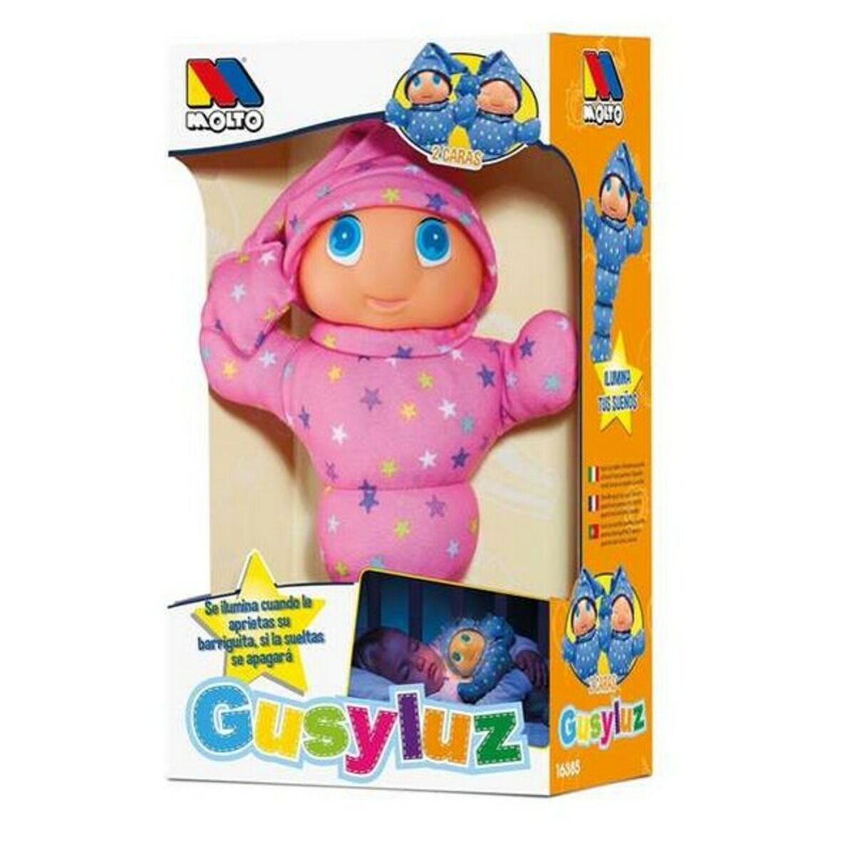 Fluffy toy Gusy Luz MoltÃ³ 385 Blue Pink Green Multicolour PVC (33 cm)