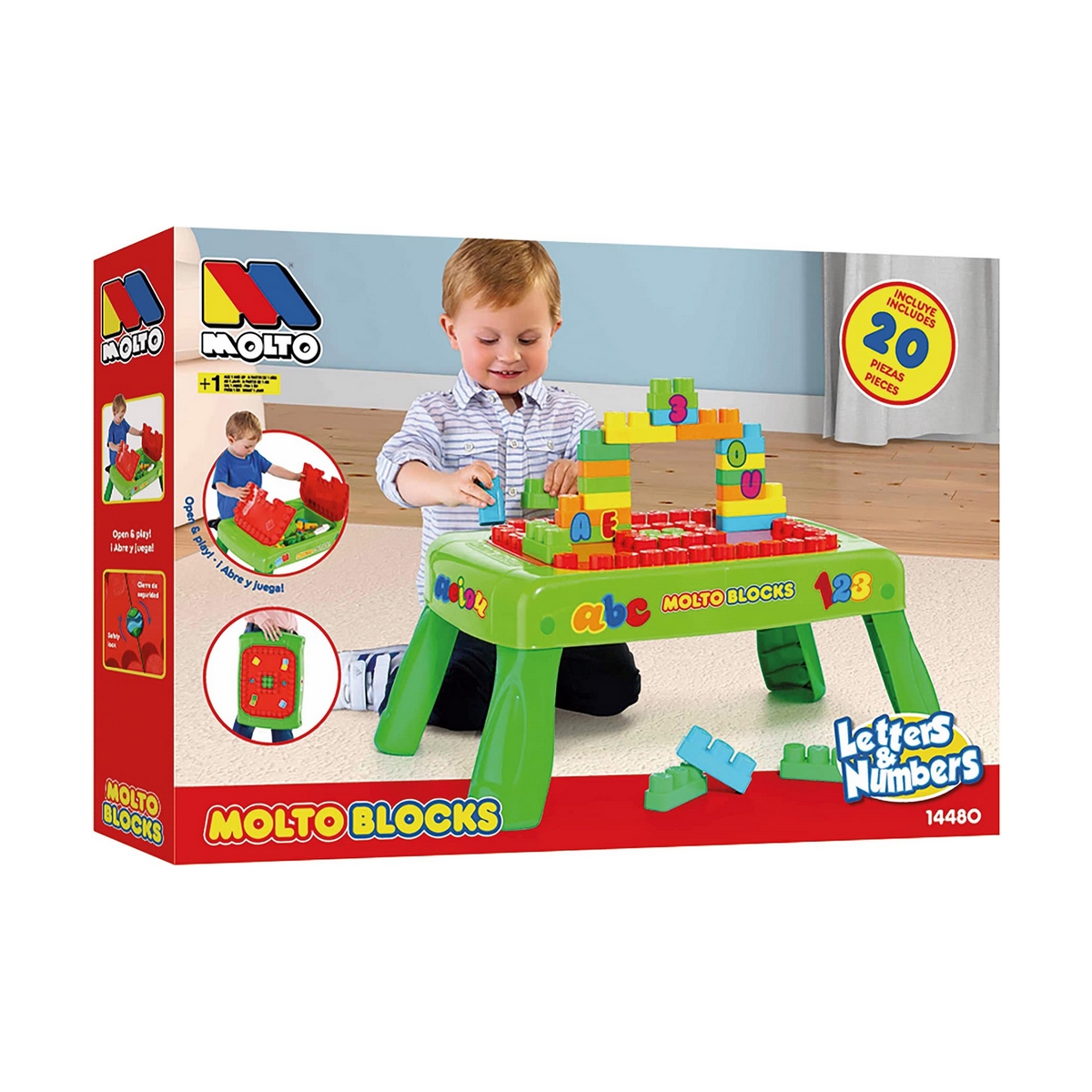 Interactive Toy Molt Blocks Desk 65 x 28 cm