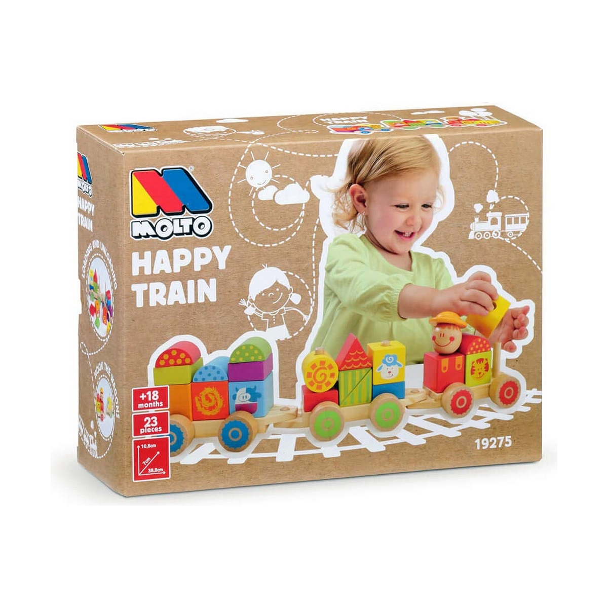 Baby toy Molt Happy Train 23 Pieces Baby toy Molt Happy Train 23 Pieces