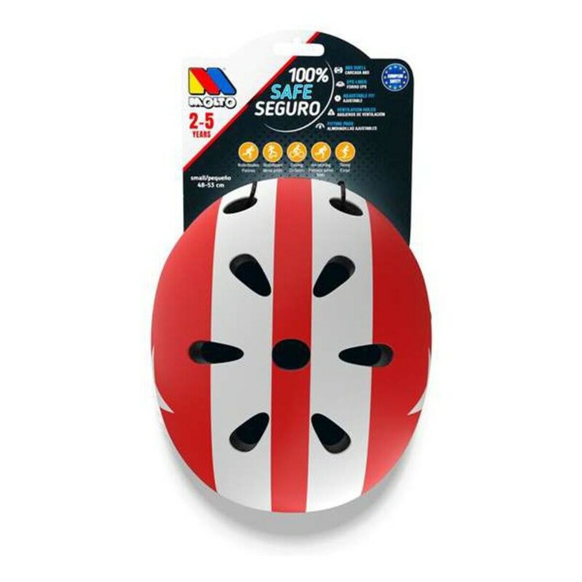 Baby Helmet Molt White Red 48-53 cm Baby Helmet Molt White Red 48-53 cm