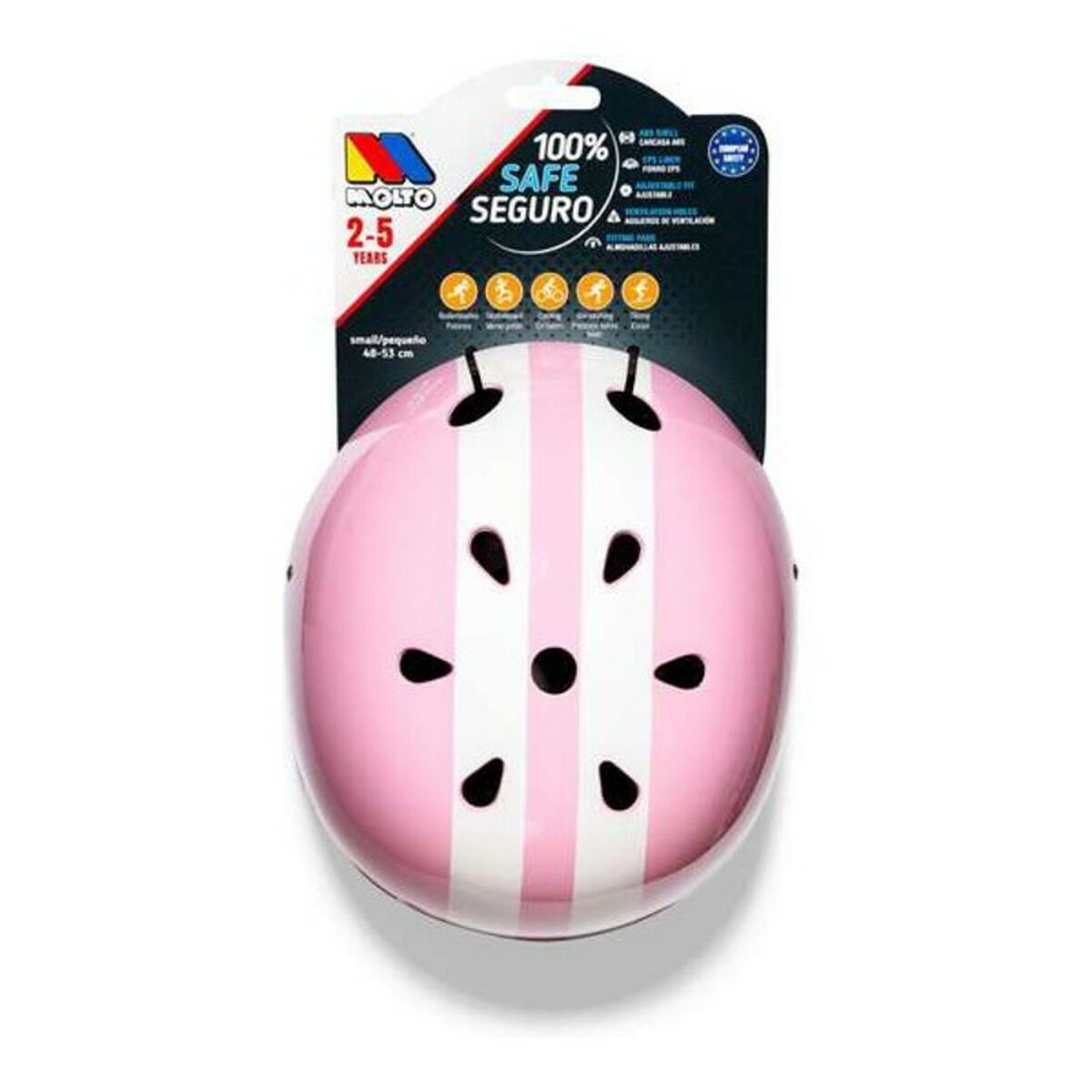 Baby Helmet Molt Pink White 48-53 cm