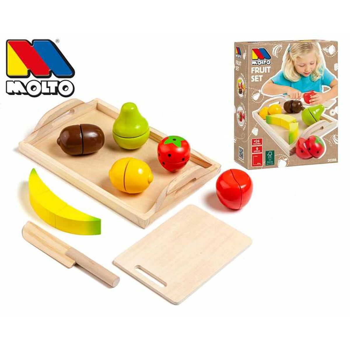 Toy Food Set Molt 9 Pieces Fruit