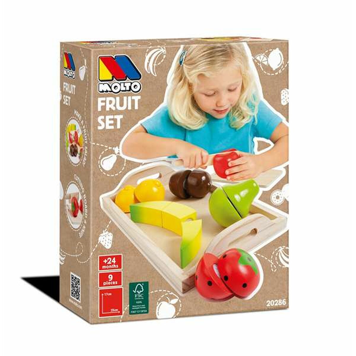 Toy Food Set Molt 9 Pieces Fruit