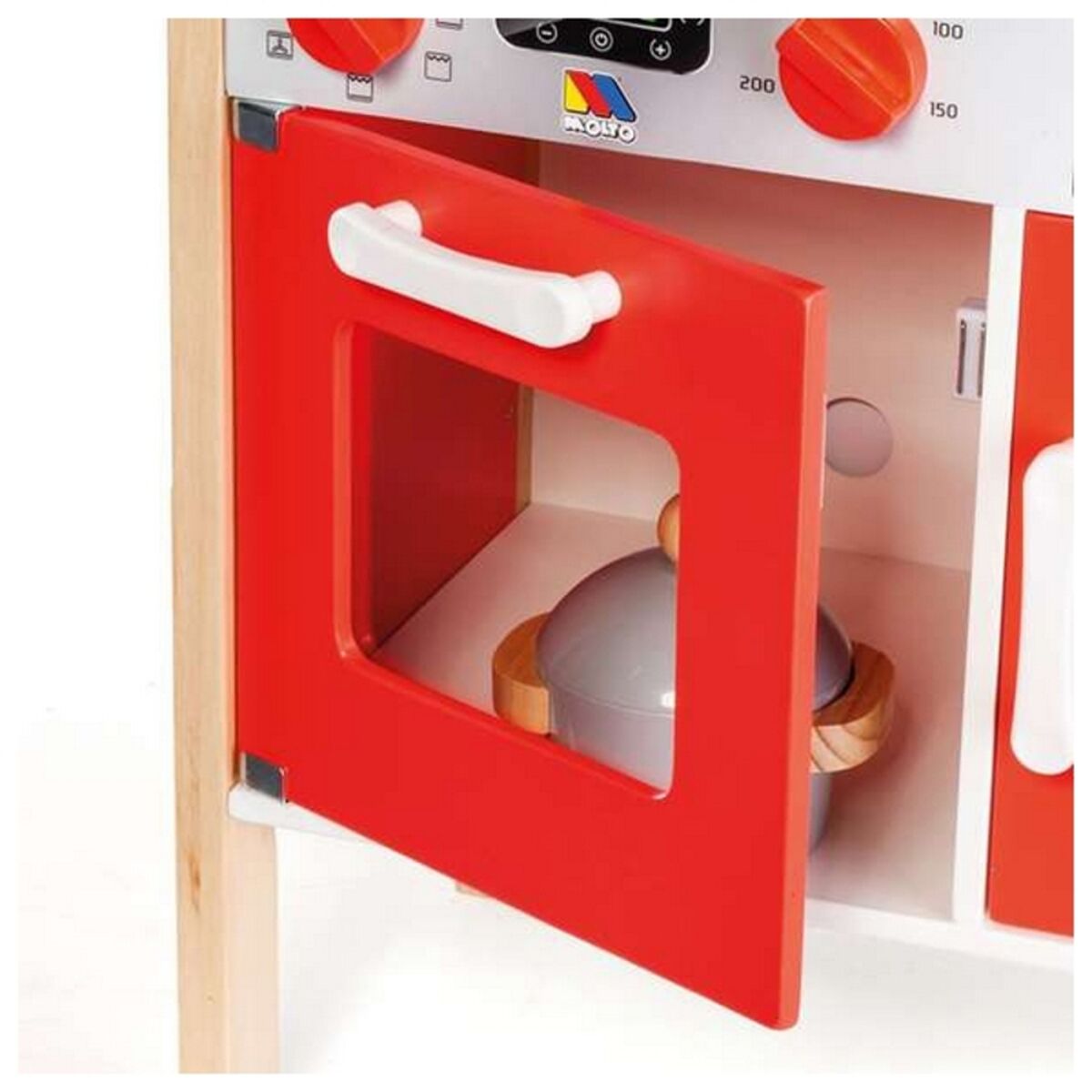 Toy kitchen Molt 21292 Wood Red (10 pcs)