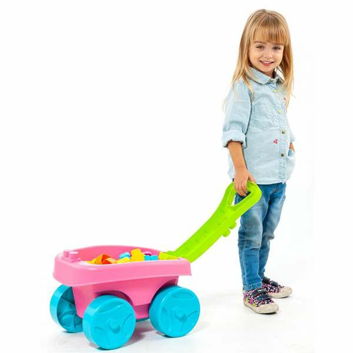 Building Blocks Molt 20 Pieces Trolley Pink