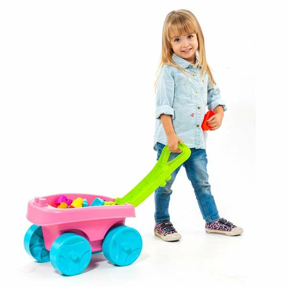 Building Blocks Molt 20 Pieces Trolley Pink