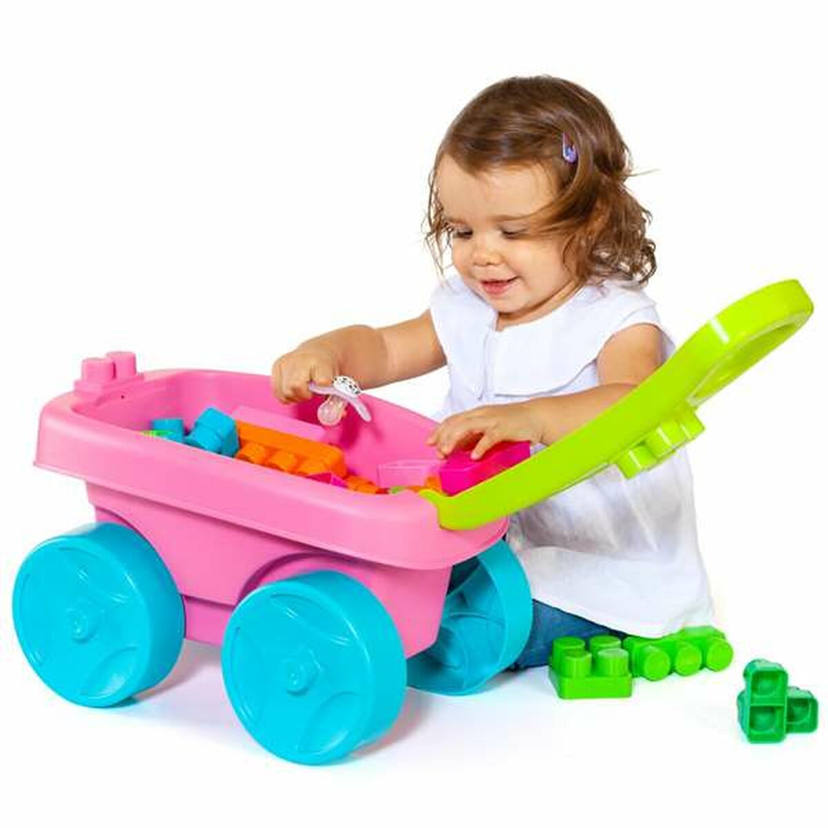 Building Blocks Molt 20 Pieces Trolley Pink