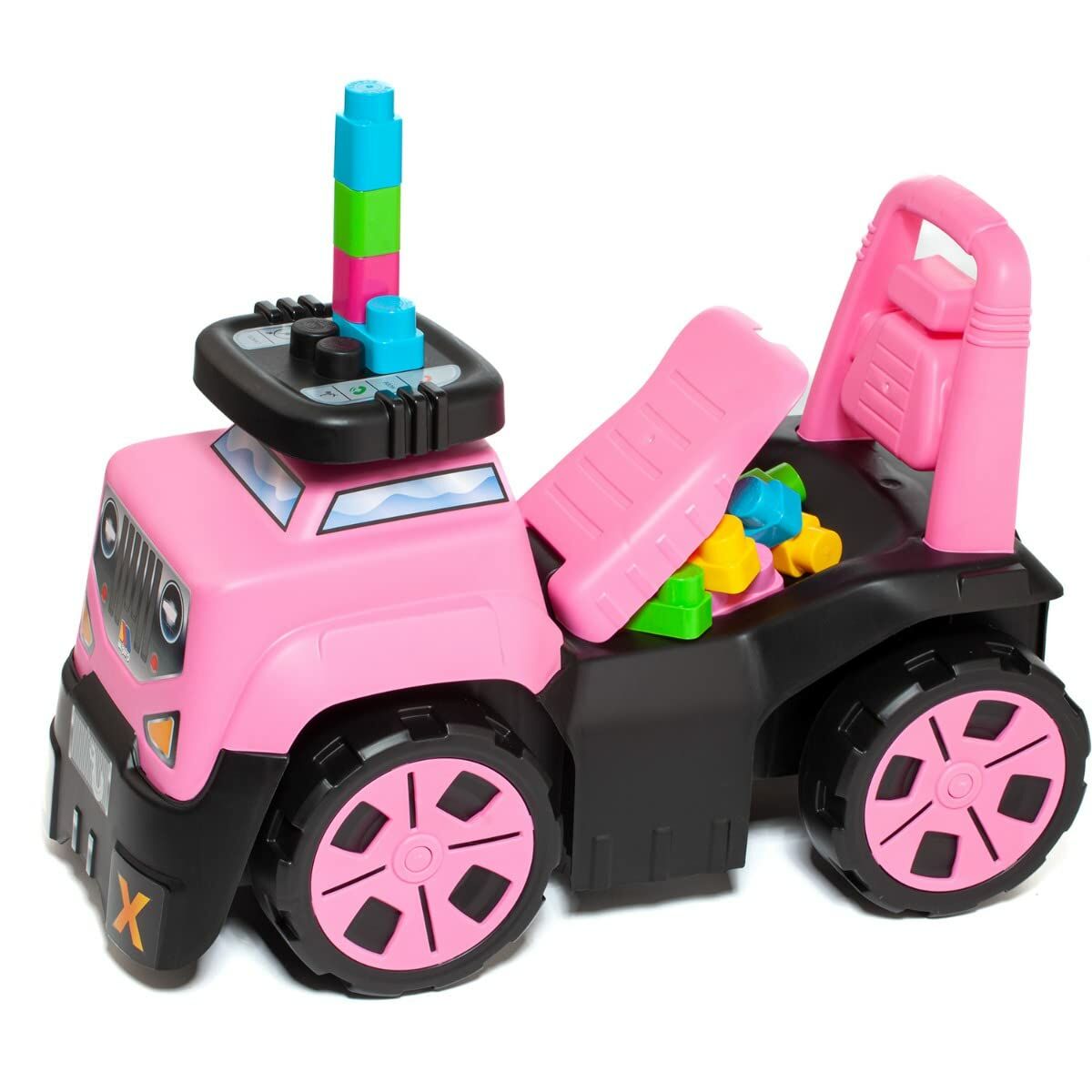Tricycle Moltó 3×1 Wheels & Blocks 10 Pieces 89 cm Pink