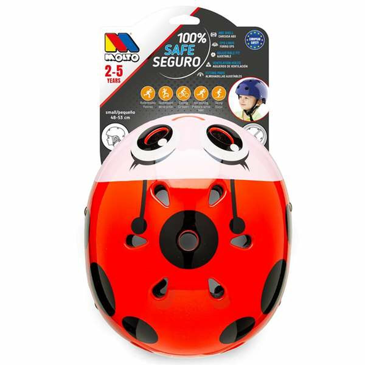 Children’s Cycling Helmet Moltó Red Ladybird 26 x 21 x 16,5 cm
