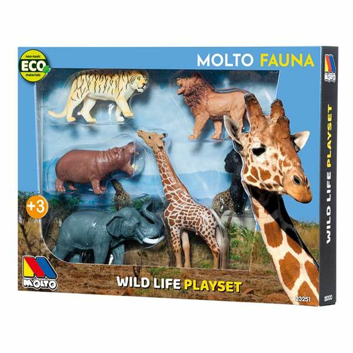 Set of 6 Wild Animals Molt Plastic