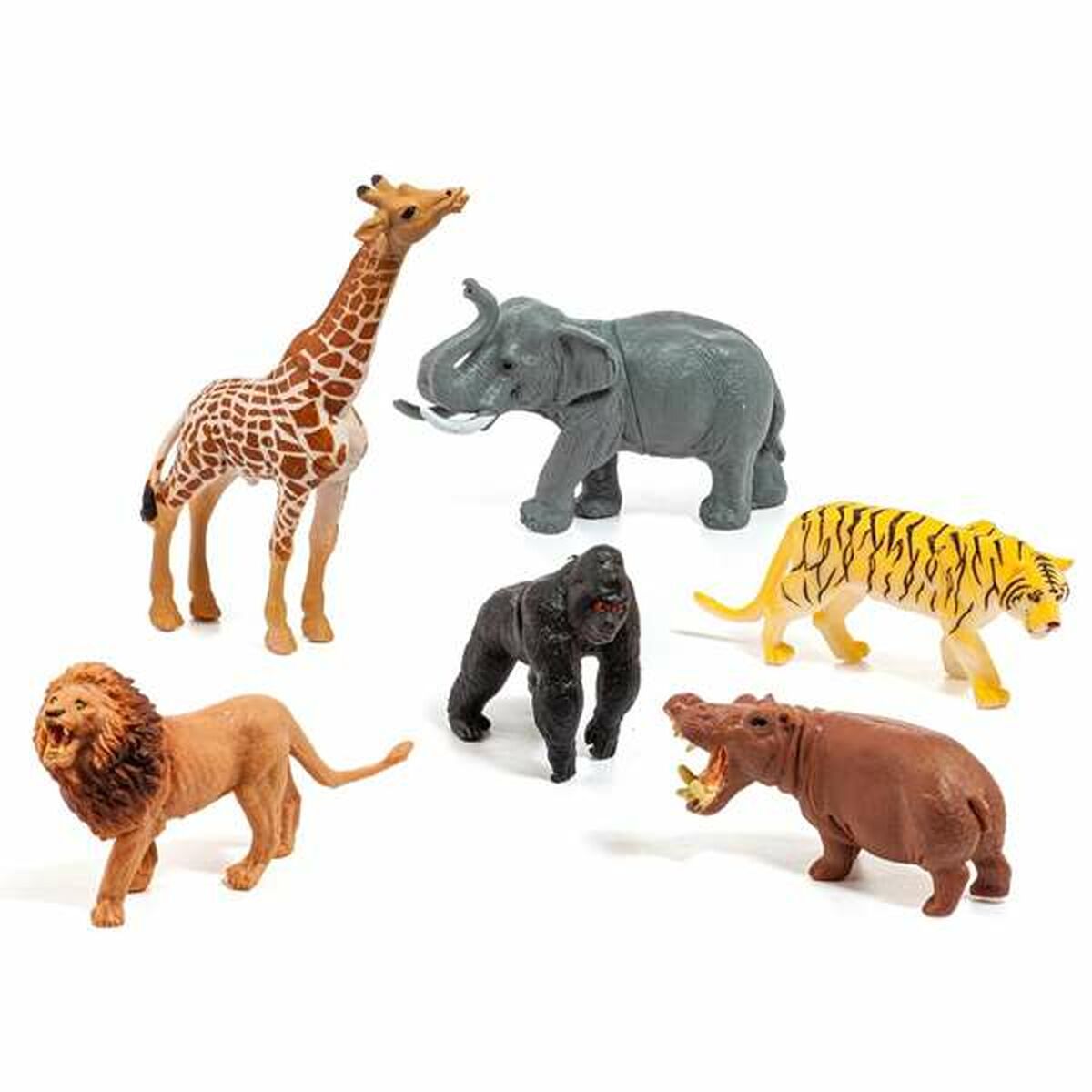 Set of 6 Wild Animals Molt Plastic