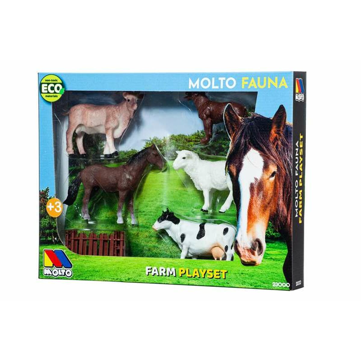 Set of Farm Animals Molt 6 Pieces Plastic