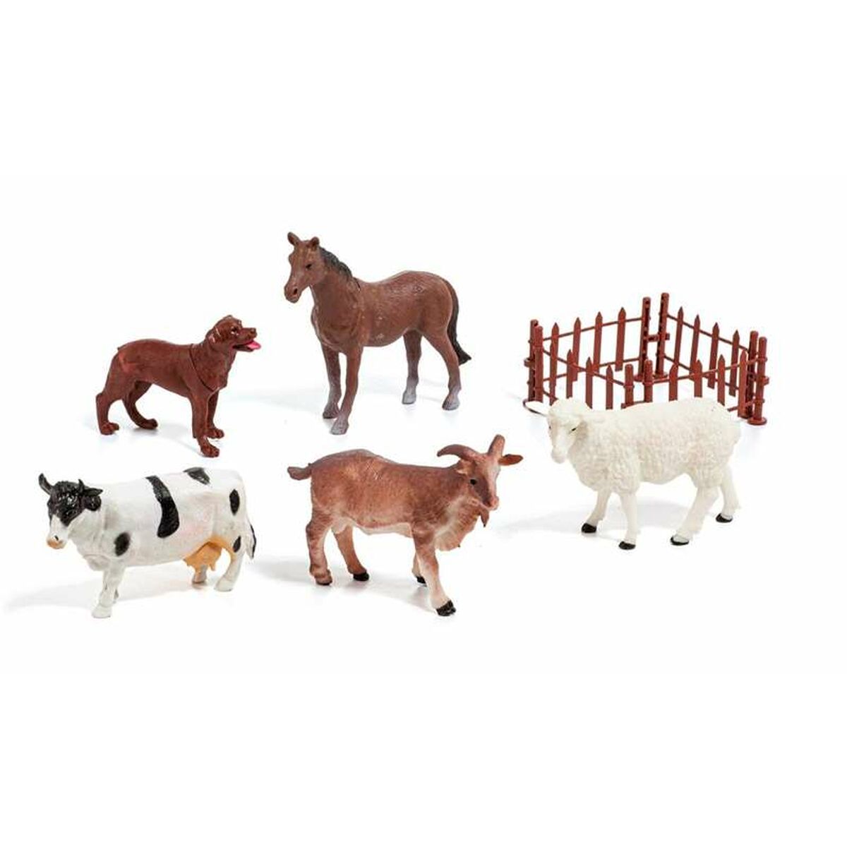 Set of Farm Animals Molt 6 Pieces Plastic Set of Farm Animals Molt 6 Pieces Plastic