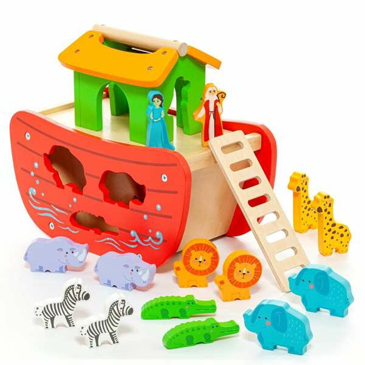 Playset Molt Noah’s ark Wood 17 Pieces