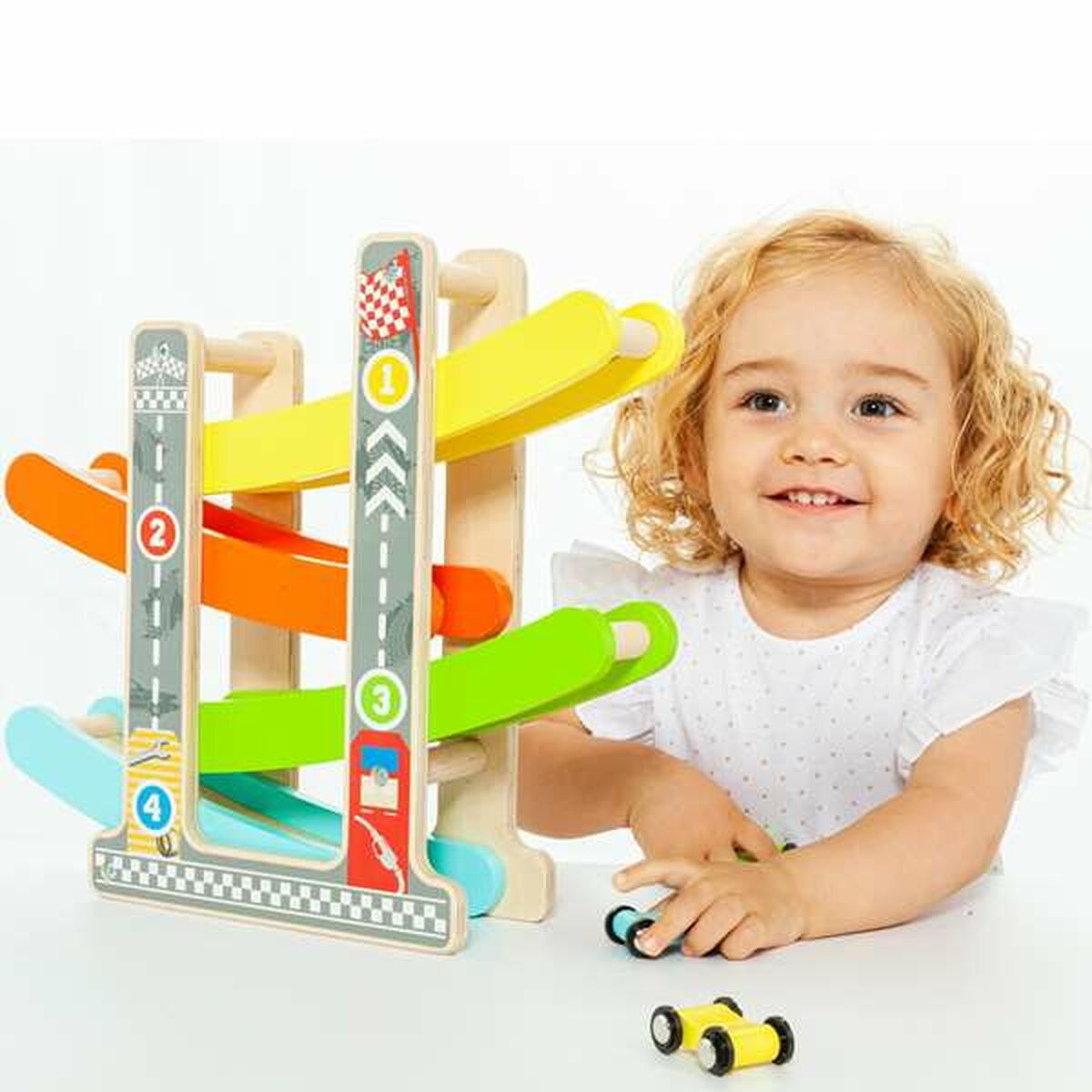 Wooden Track with Ramps for Car Molt