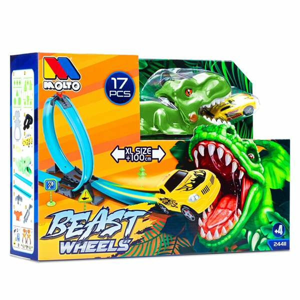 Racetrack MoltÃ³ 107 cm Dinosaur 17 Pieces