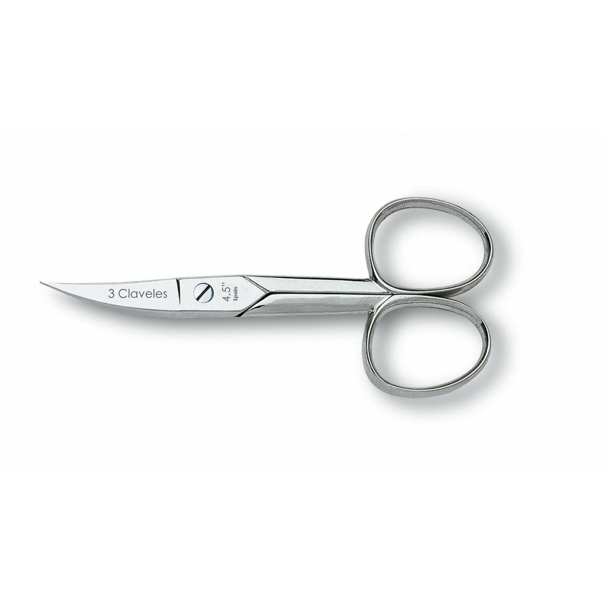 Nail Scissors 3 Claveles Carbon steel Curved 4,5″ Curve