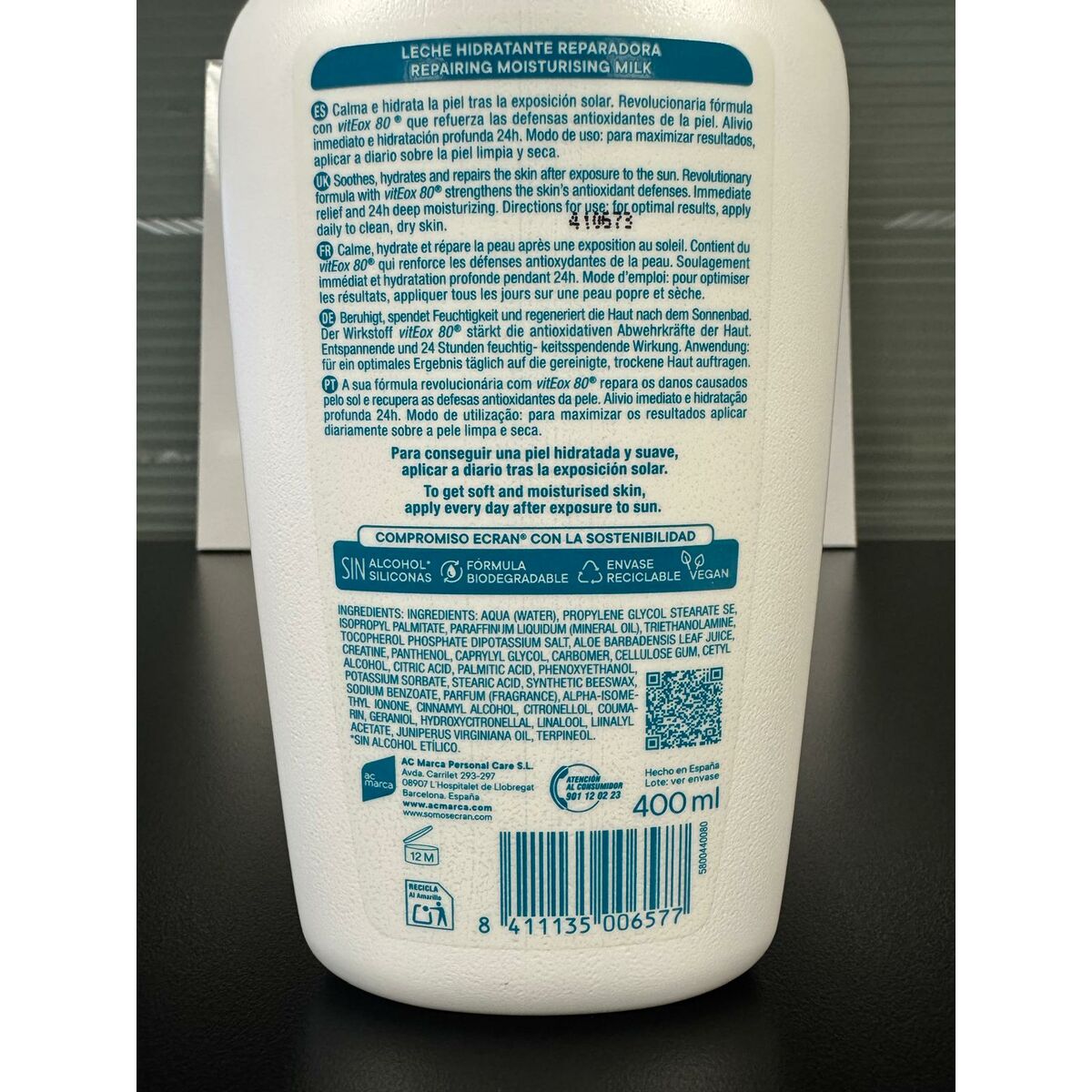 After Sun Ecran Moisturising Milk 400 ml