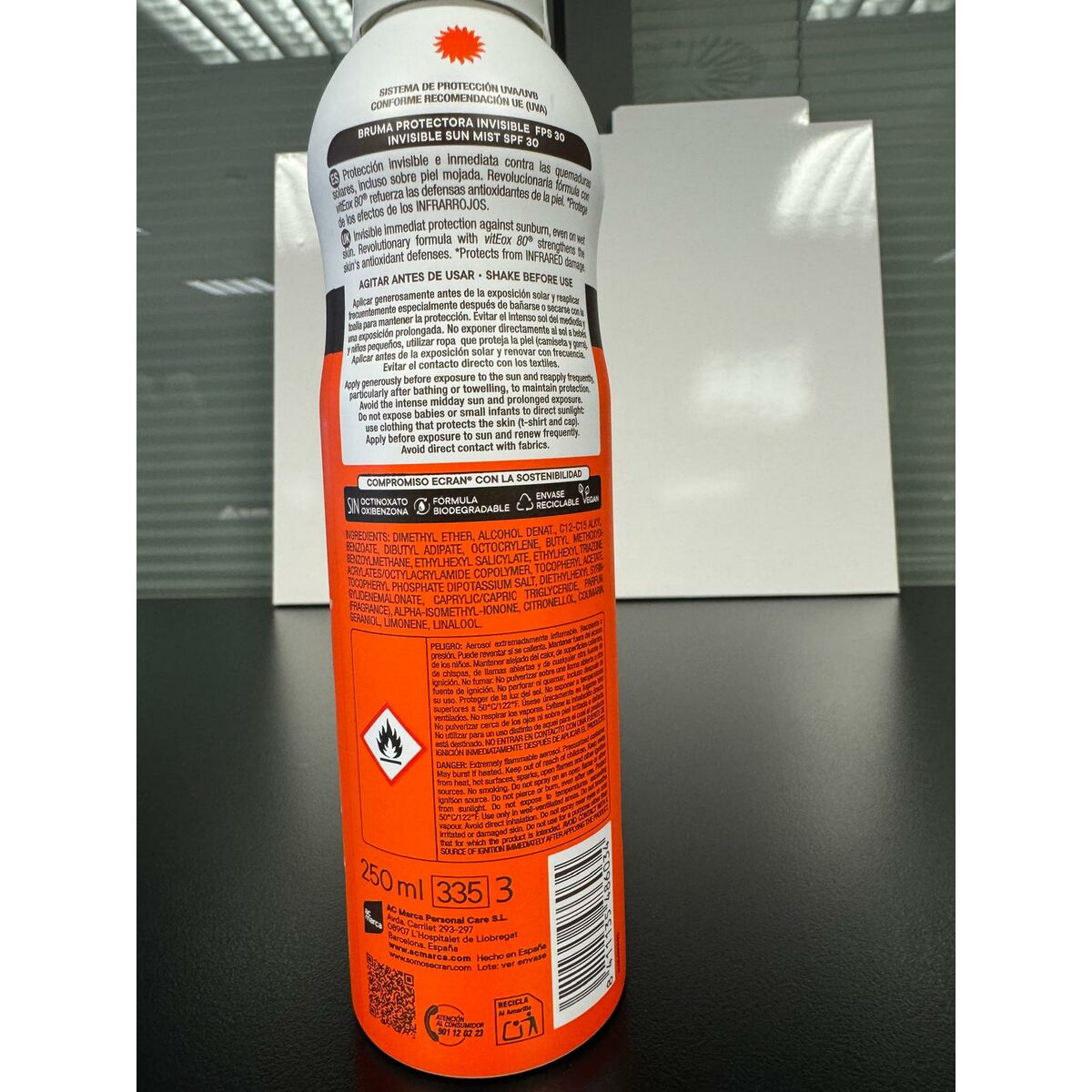 Spray Sun Protector Ecran 8411135486034 SPF 30 (250 ml)