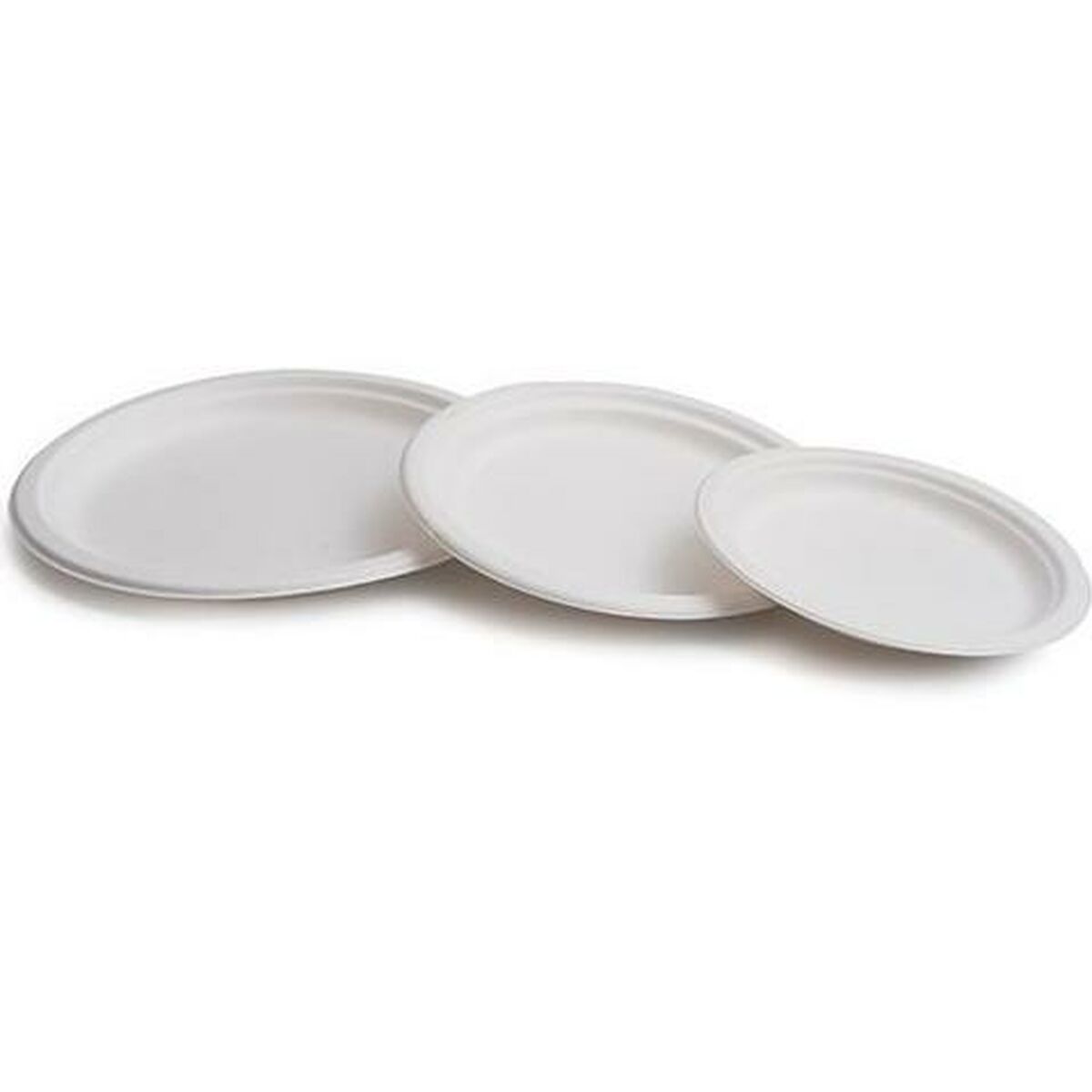 Plate Disposable White Biodegradable ø 22,5 cm Plate Disposable White Biodegradable ø 22,5 cm