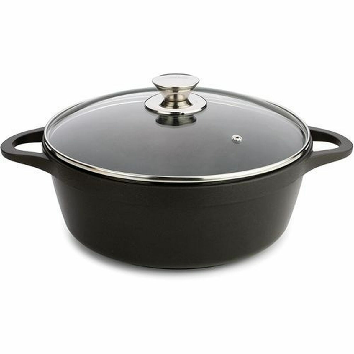 Casserole with lid Valira 4141/25 Black 24 cm Casserole with lid Valira 4141/25 Black 24 cm