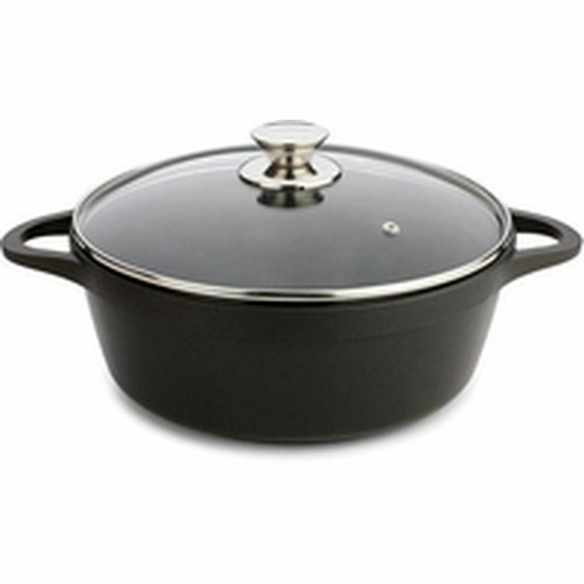 Casserole with lid Valira 4141/25 Black  24 cm