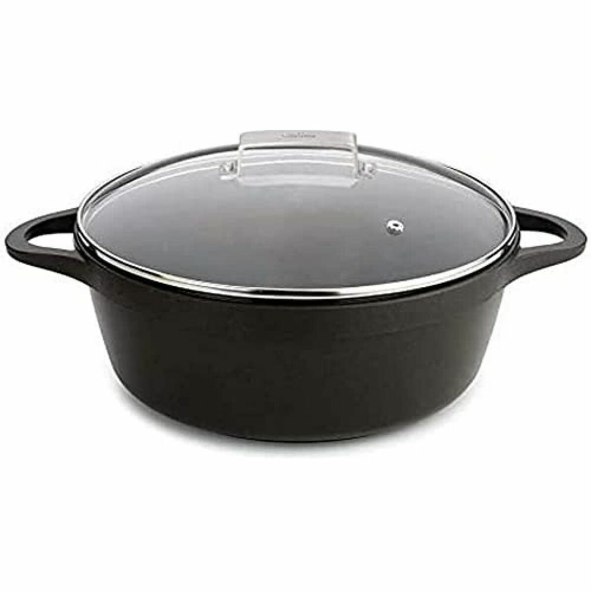 Casserole with lid Valira 4141/25 Black  24 cm