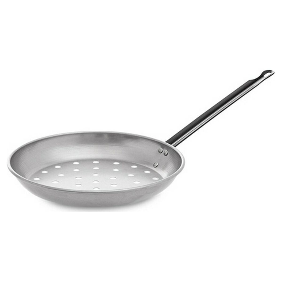 Pan for Roasting Chestnuts Vaello Silver Steel Polished Steel  26 cm