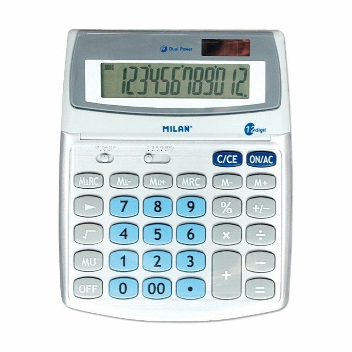 Calculator Milan 152512BL White Metal Calculator Milan 152512BL White Metal