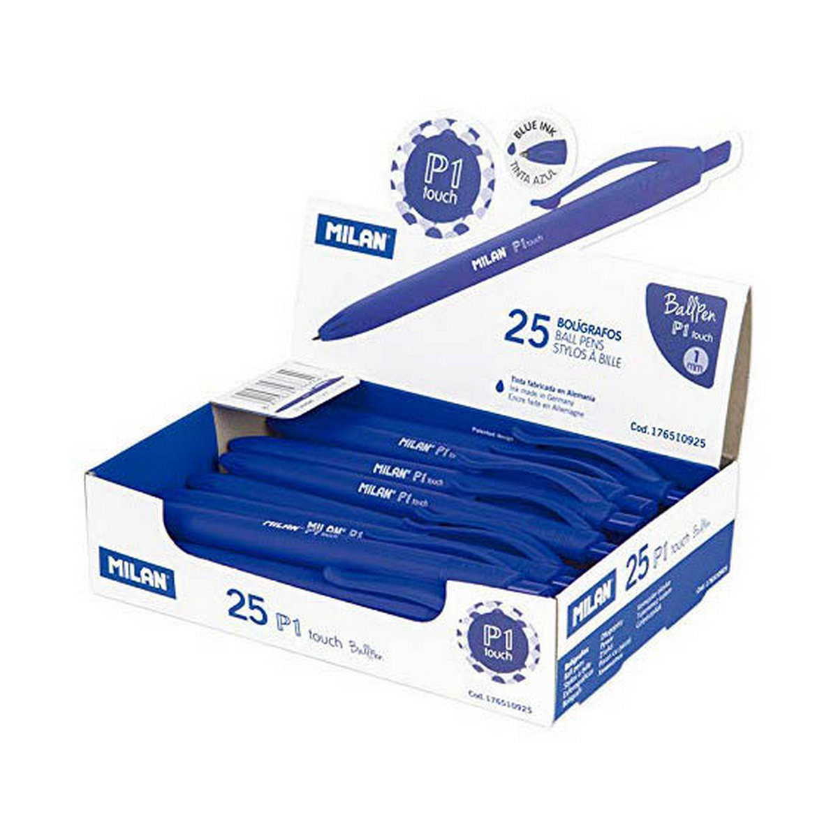 Pen Milan MLN176510925 Blue 25 Units (25 Units) Pen Milan MLN176510925 Blue 25 Units (25 Units)