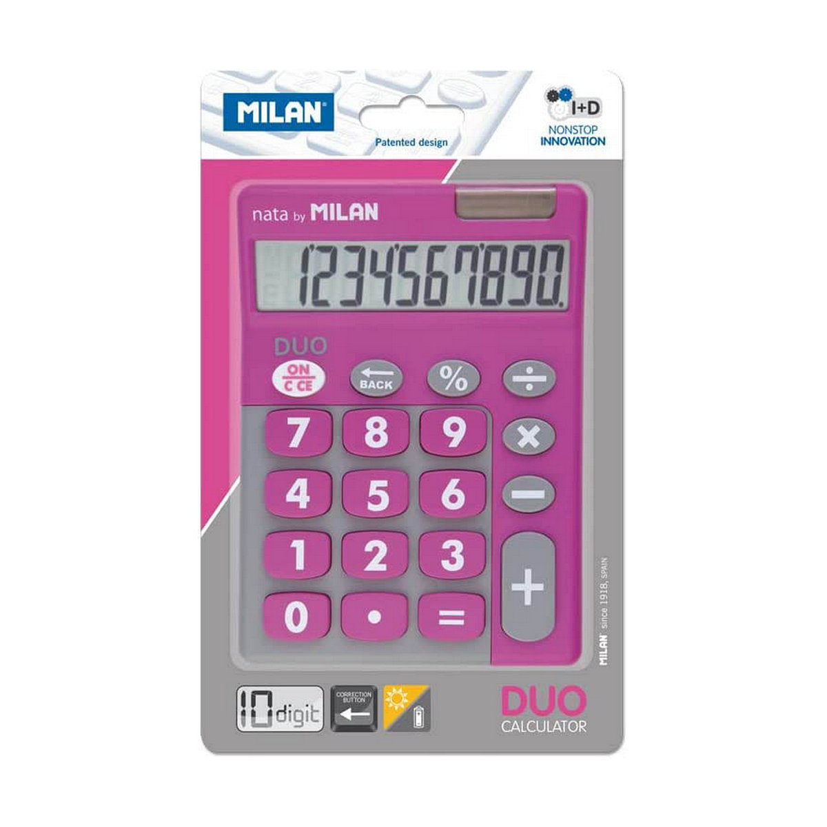 Calculator Milan White Pink 14,5 x 10,6 x 2,1 cm Calculator Milan White Pink 14,5 x 10,6 x 2,1 cm
