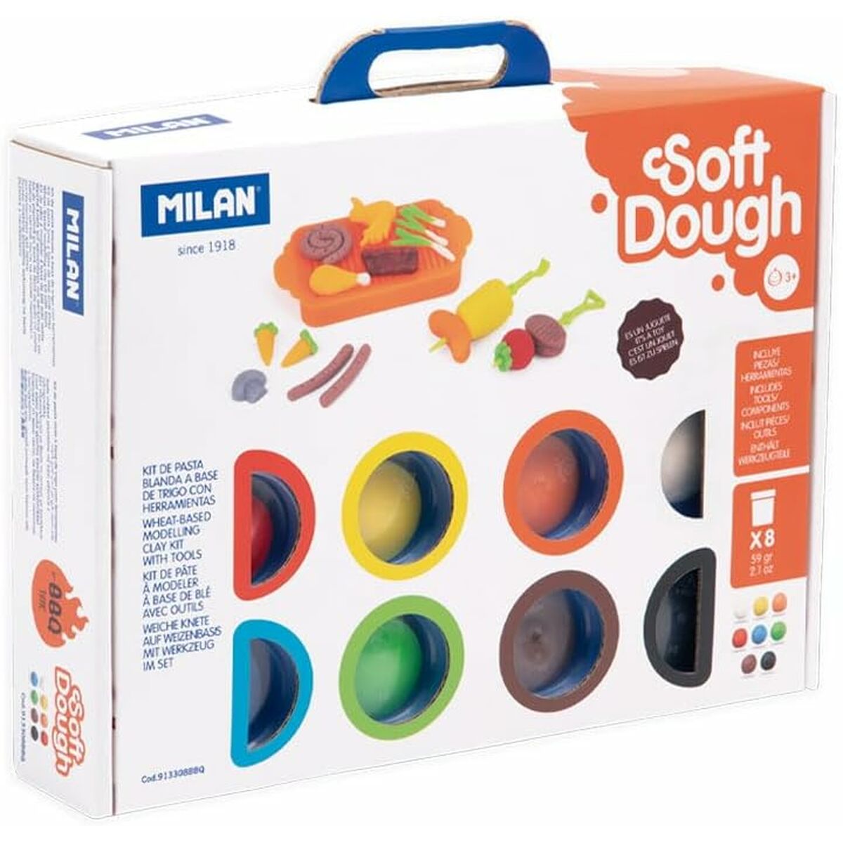 Modelling paste Milan Soft Dough BBq Multicolour Modelling paste Milan Soft Dough BBq Multicolour