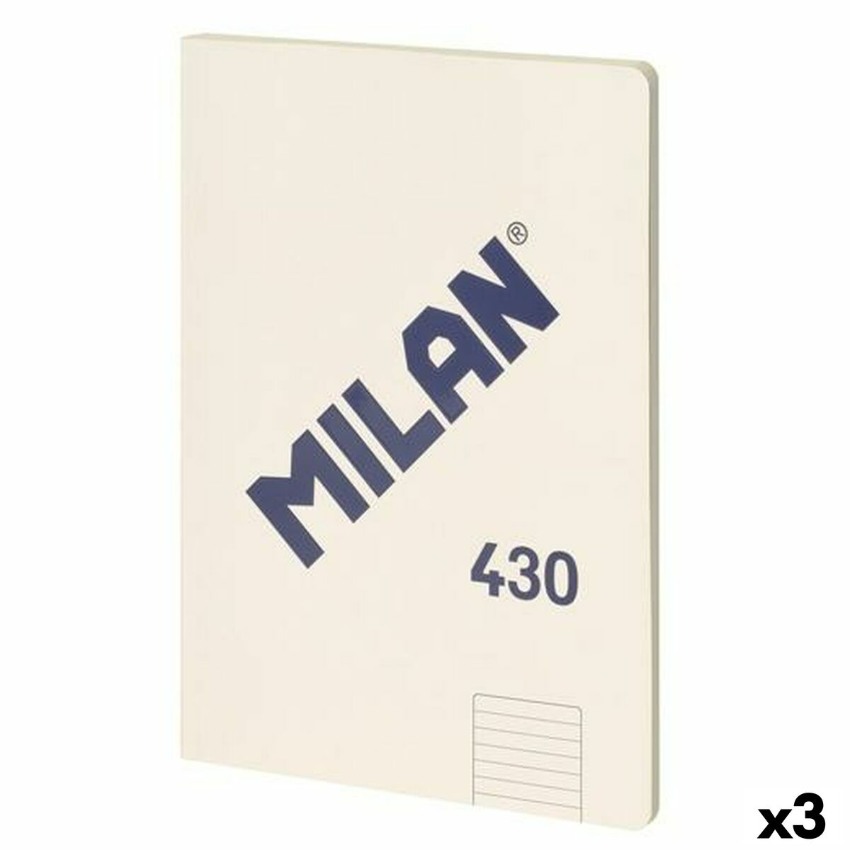 Notebook Milan 430 Beige A4 48 Sheets 21 x 29,7 cm (3 Units) Notebook Milan 430 Beige A4 48 Sheets 21 x 29,7 cm (3 Units)