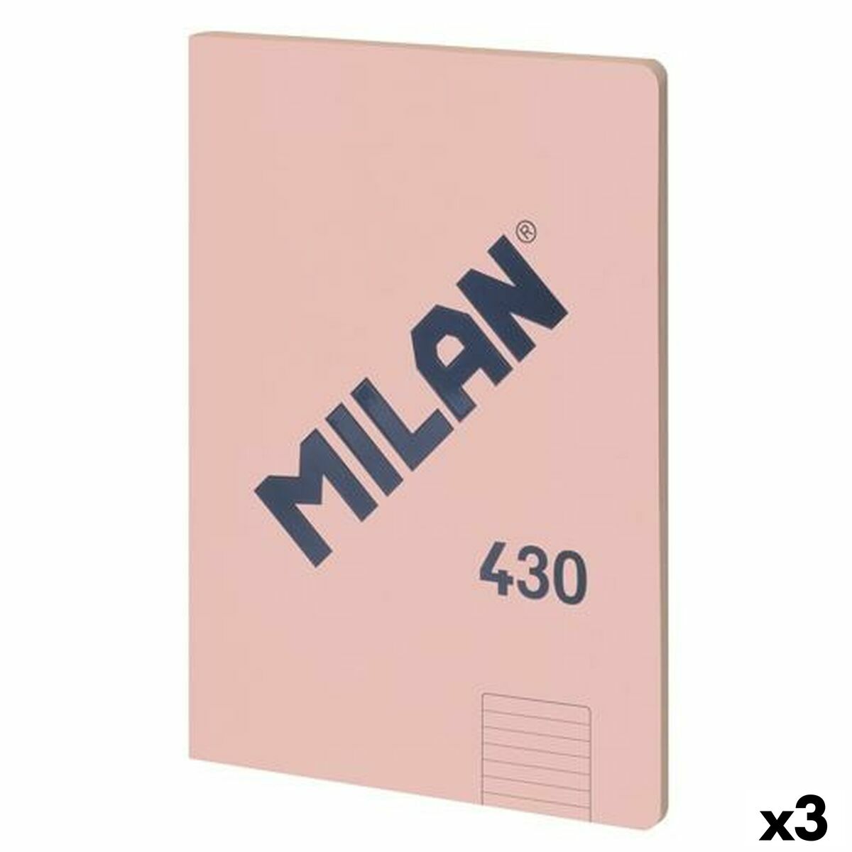 Notebook Milan 430 Pink A4 48 Sheets 21 x 29,7 cm (3 Units) Notebook Milan 430 Pink A4 48 Sheets 21 x 29,7 cm (3 Units)