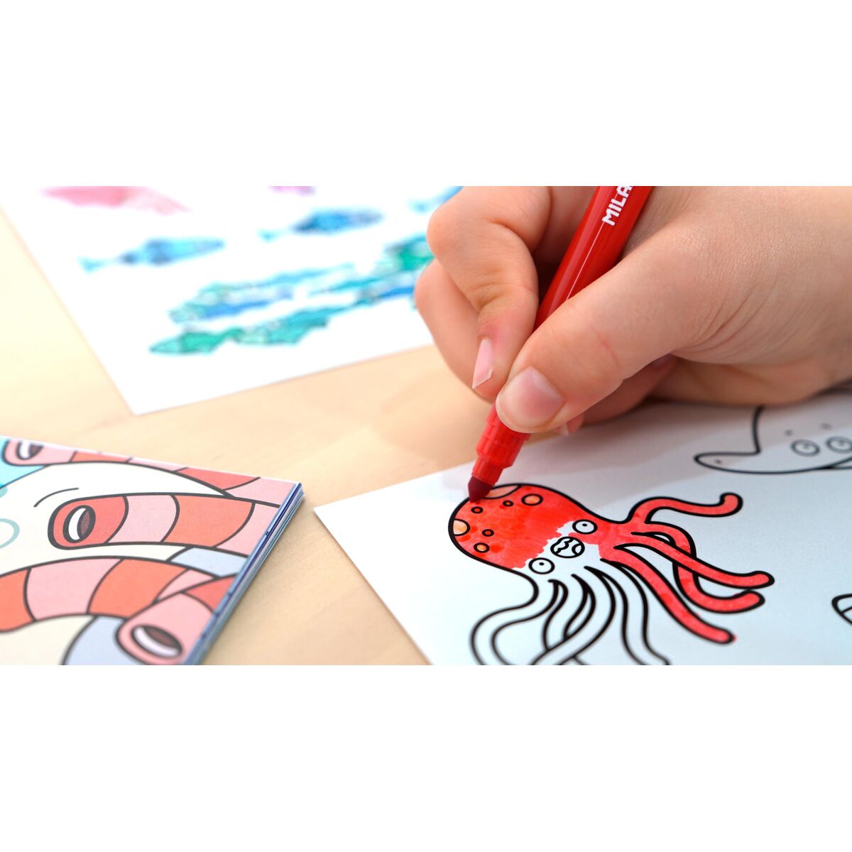 Picture Block for Colouring In Milan Blue odissey