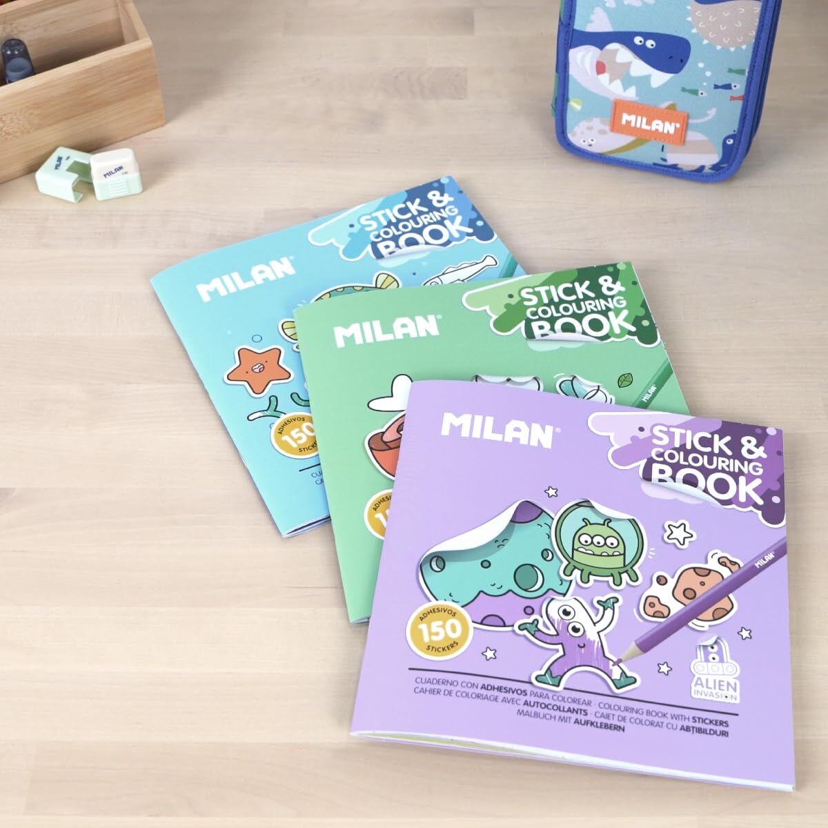 Picture Block for Colouring In Milan Alien invasion