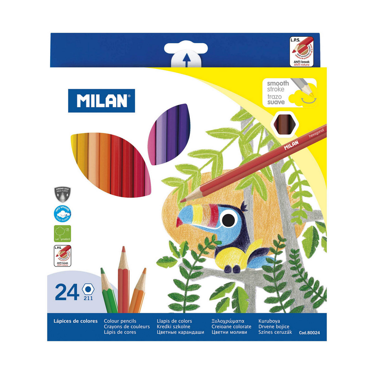 Pencils Milan 24 Pieces Multicolour Pencils Milan 24 Pieces Multicolour
