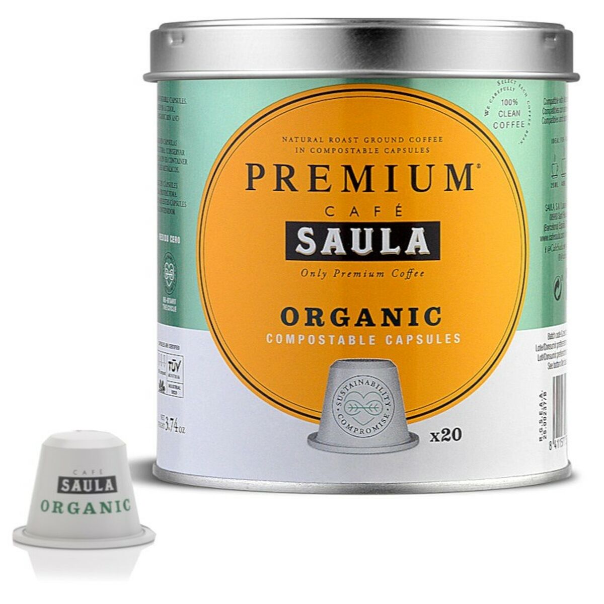 Coffee Capsules with Case Saula COMPOSTABLE ECOLOGICO (20 Units) Coffee Capsules with Case Saula COMPOSTABLE ECOLOGICO (20 Units)